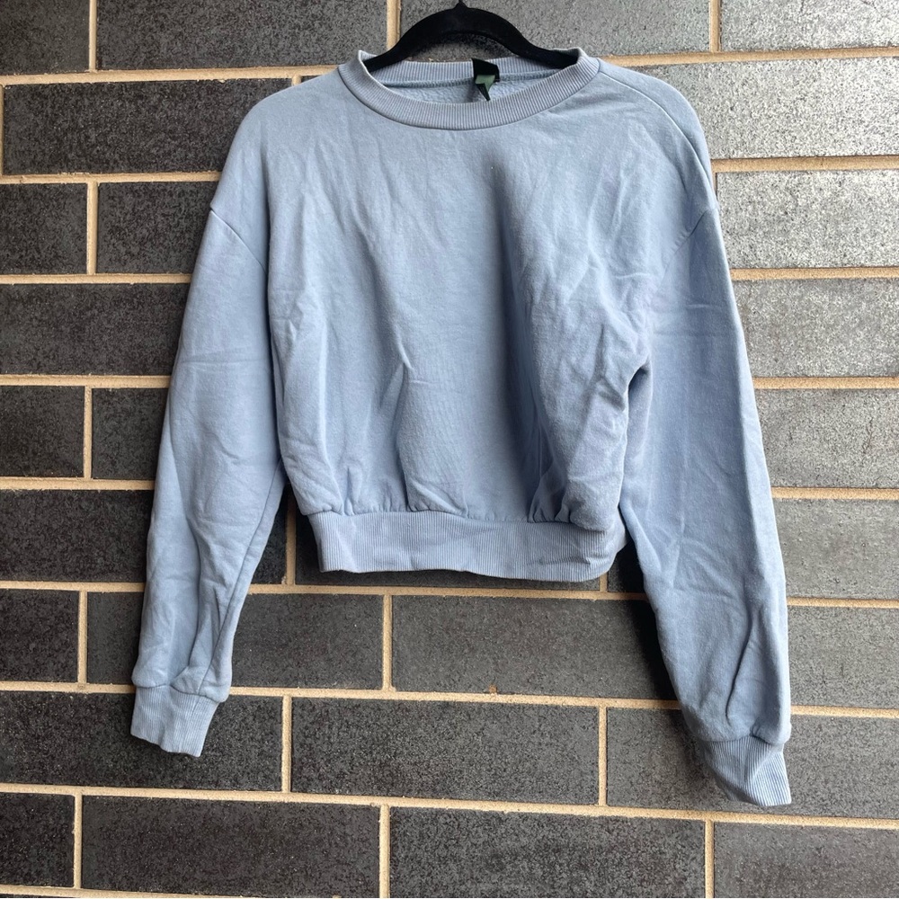 Wild Fable Blue Boxy Crop Hoodie